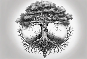 tree from sniper bullet tattoo idea