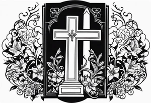 Tombstone tattoo design but no cross tattoo idea