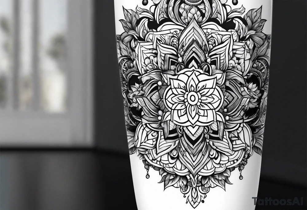 20 oz tumbler, personalized, fantasia, floral , dreamscape tattoo idea