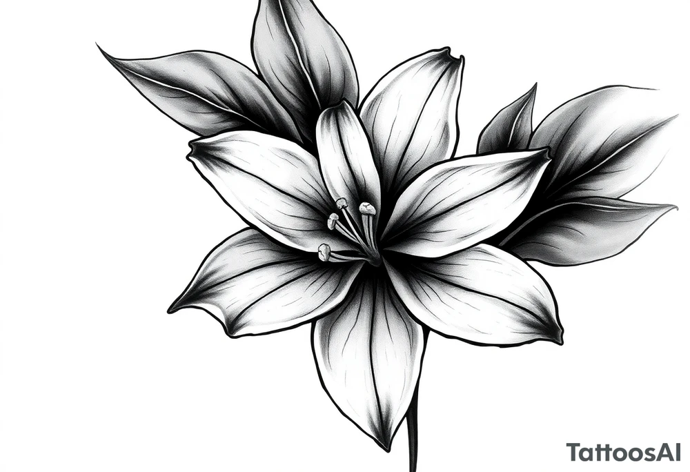 Lily  flower tattoo idea