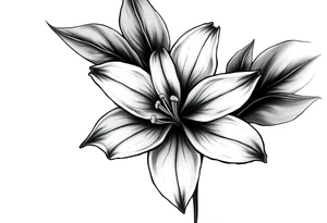 Lily  flower tattoo idea