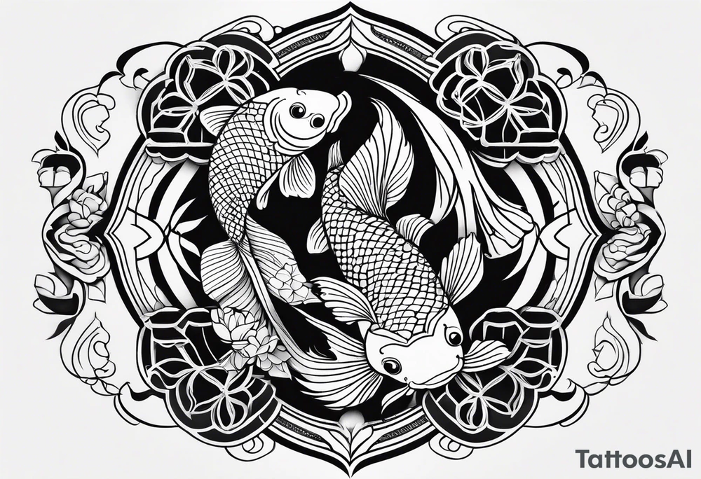 Pisces koi fish tattoo idea
