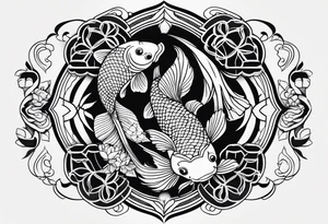 Pisces koi fish tattoo idea