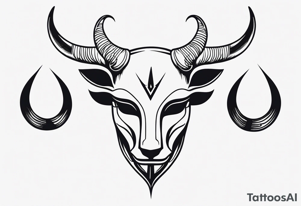 Anonymous with horns tattoo idea