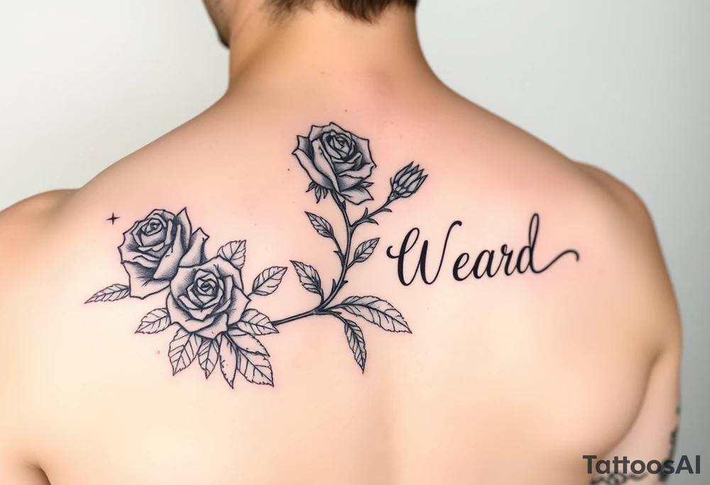 Rose Name Clark weed tattoo idea