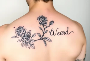Rose Name Clark weed tattoo idea