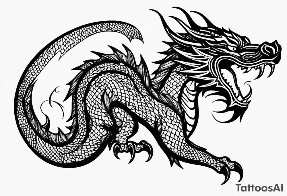 black dragon tattoo idea
