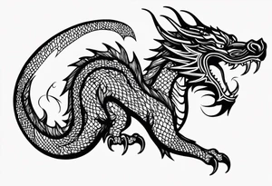 black dragon tattoo idea