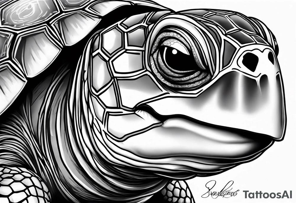 marine turtle tattoo idea