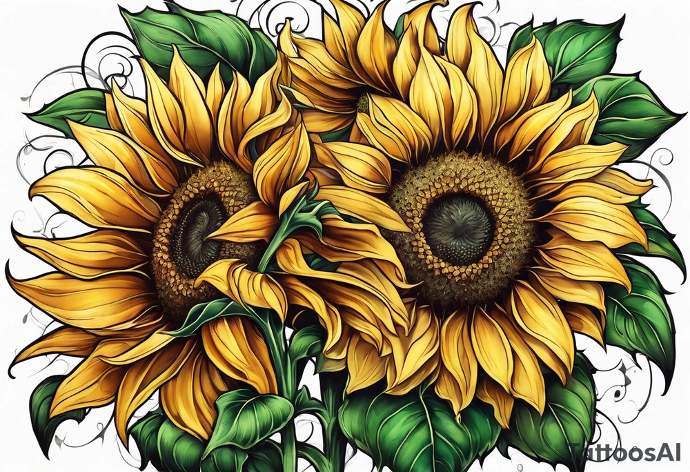flower, sunflower, tattoo idea