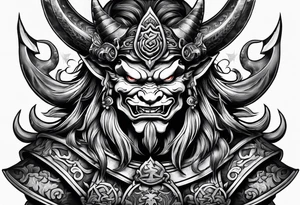 Oni demon tattoo idea