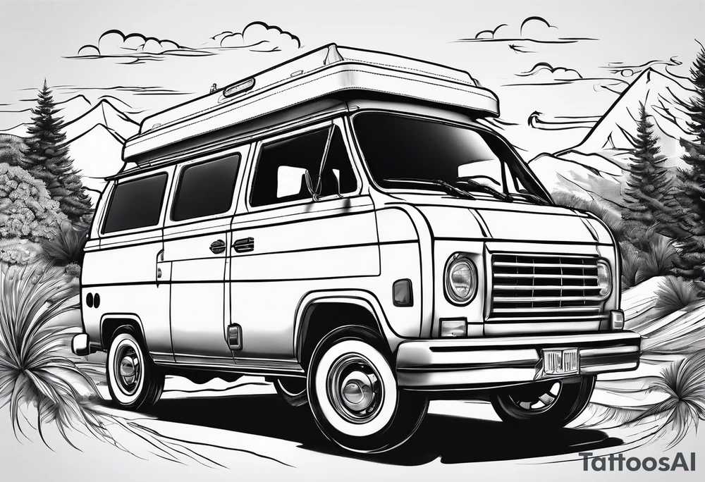 Beach hills plane rugby ball book campervan wine bottle tattoo idea