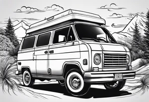 Beach hills plane rugby ball book campervan wine bottle tattoo idea
