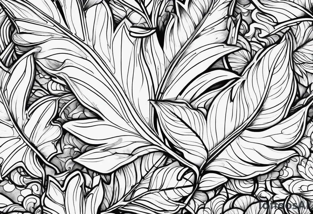 Leaf tattoo idea