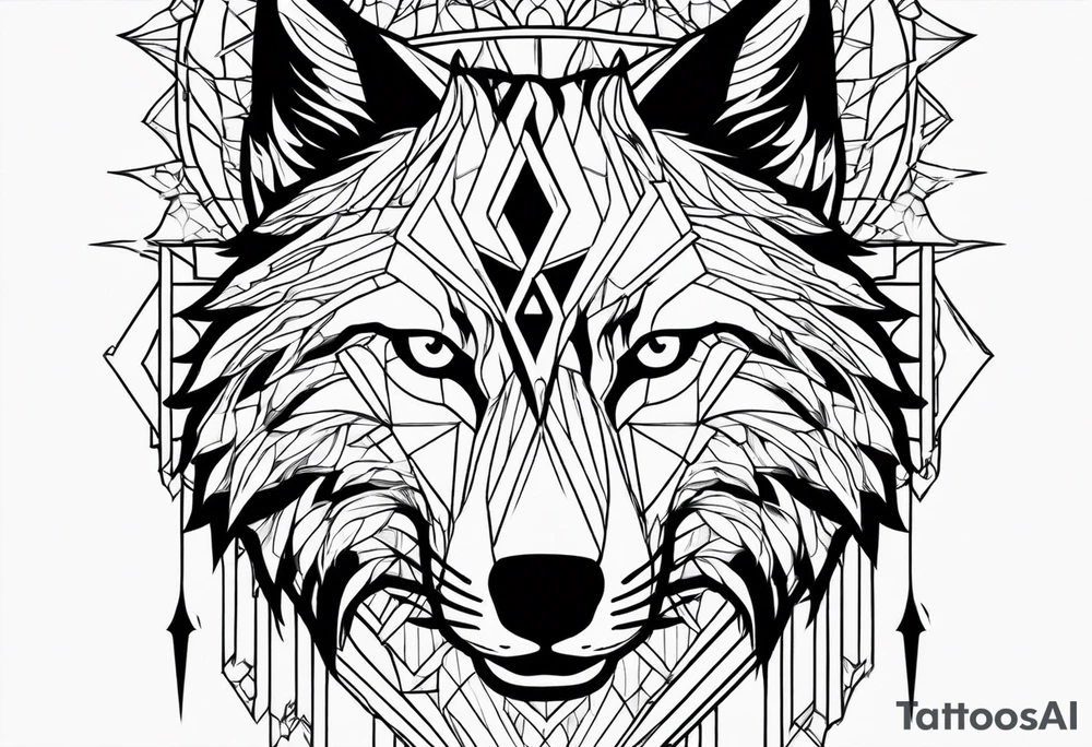the warrior looks into the water and there is the reflection of a wolf tattoo idea