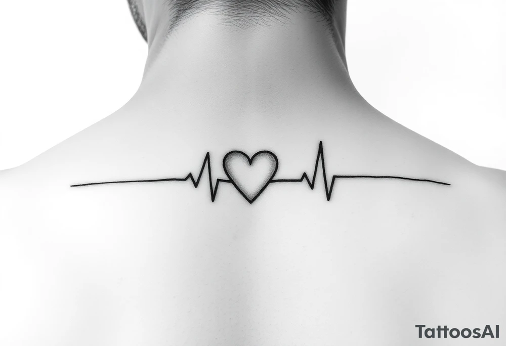 small for ankle - heartbeat pulse voyage tattoo idea