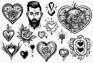 man getting a tattoo on heart tattoo idea