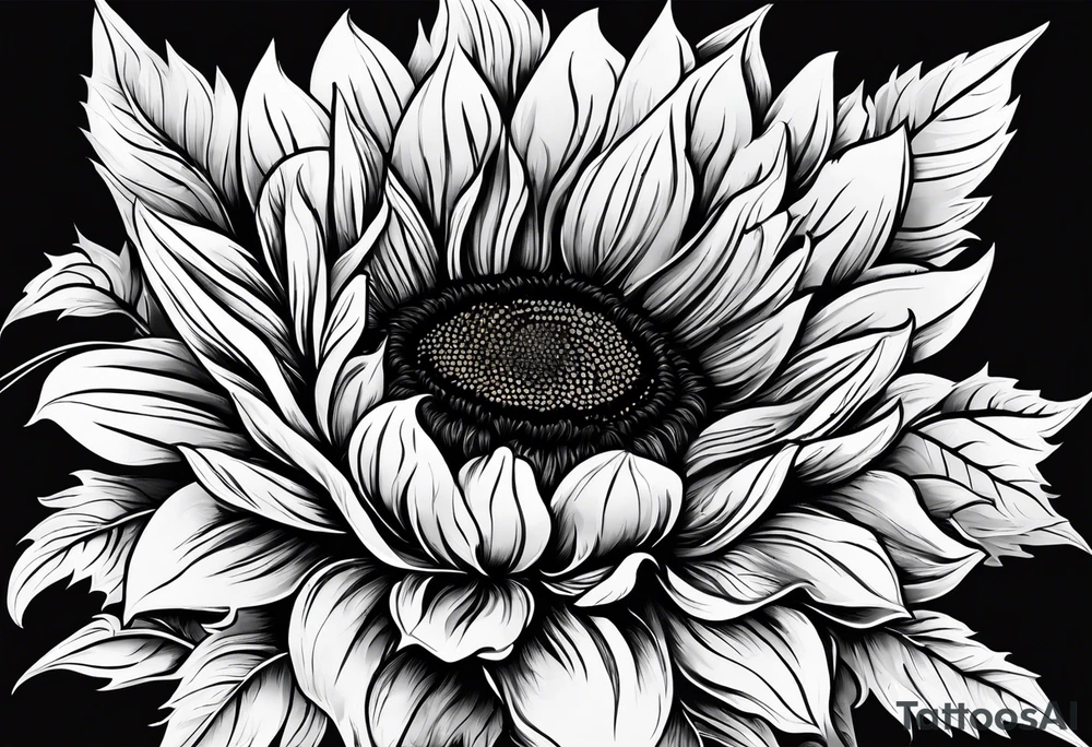Sunflower tattoo idea