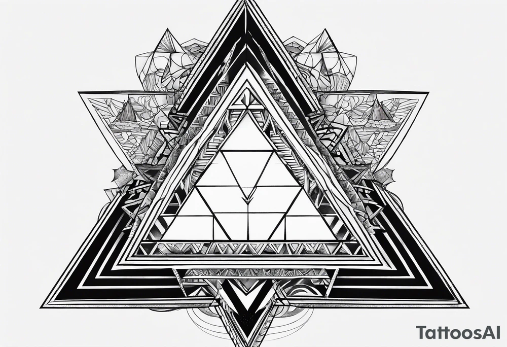 psychedelic triangle tattoo idea