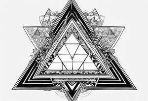 psychedelic triangle tattoo idea