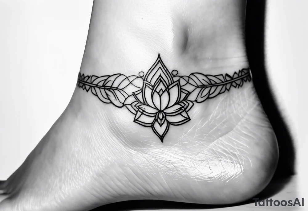 feminine ankle bracelet tattoo tattoo idea