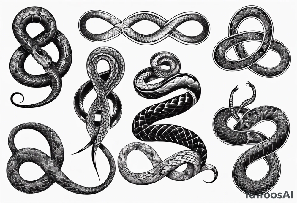 infinity snake tattoo idea
