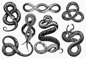 infinity snake tattoo idea
