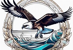 osprey catching fish tattoo idea