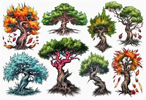Flamboyant tree tattoo idea