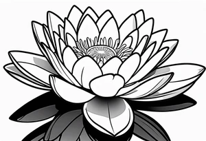 a single water lily. with the words i love you underneath tattoo idea