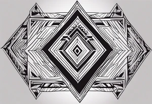 Tribal tattoo courage in diamond shape tattoo idea