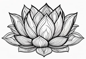 gemstone lotus flower tattoo idea