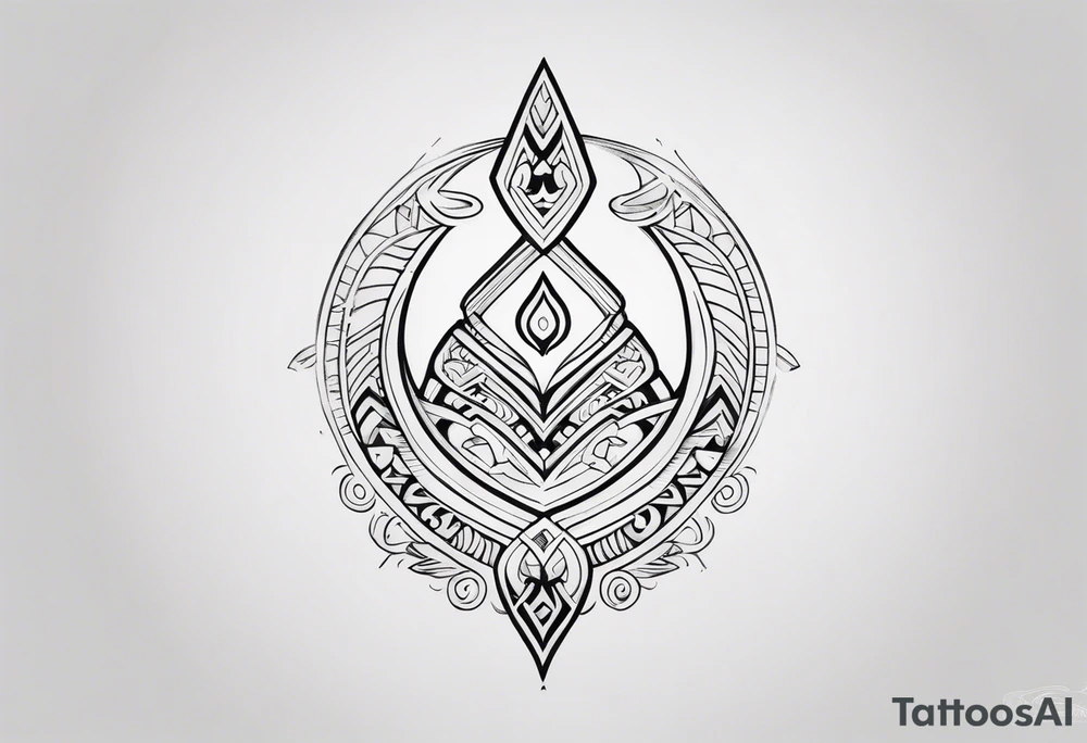 Polynesian hook tattoo tattoo idea