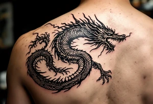 beautiful dragon tattoo idea