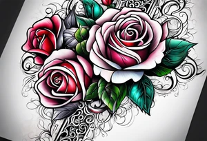 Blend roses and digital circuitry for an arm sleeve tattoo idea