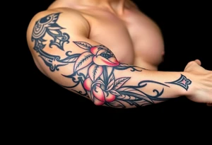 Pepper plant peach tree tattoo idea