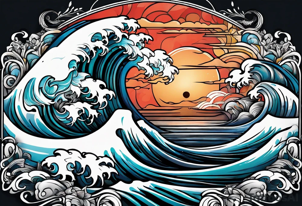 "come what may" written 
in waves tattoo idea