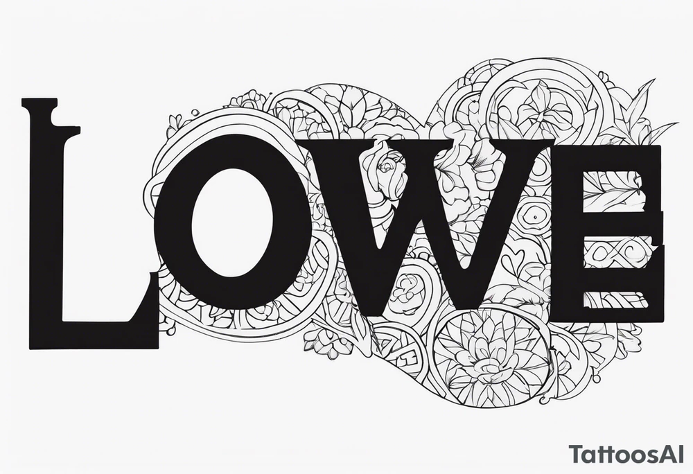 love text tattoo idea