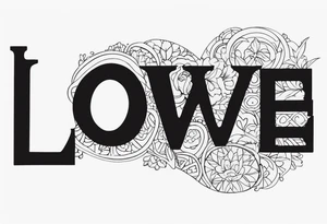 love text tattoo idea