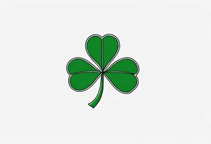 Shamrock green Ireland tattoo idea