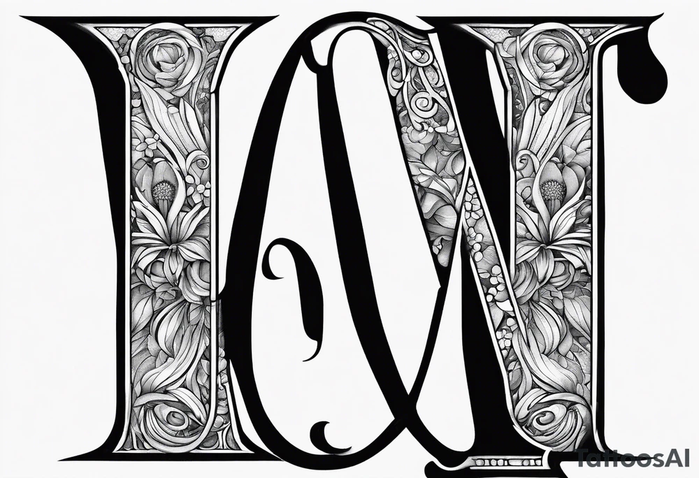 A letter M for my Wife A Letter A for my daughter and a letter C for my Son tattoo idea