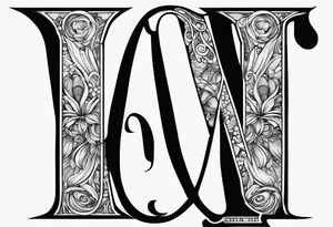 A letter M for my Wife A Letter A for my daughter and a letter C for my Son tattoo idea