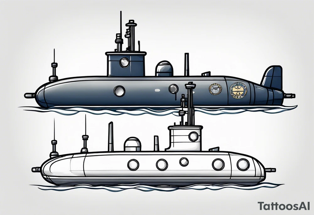US NAVY SUBMARINE modern tattoo idea