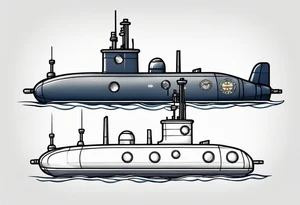 US NAVY SUBMARINE modern tattoo idea