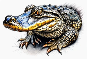 Full body Caiman tattoo idea