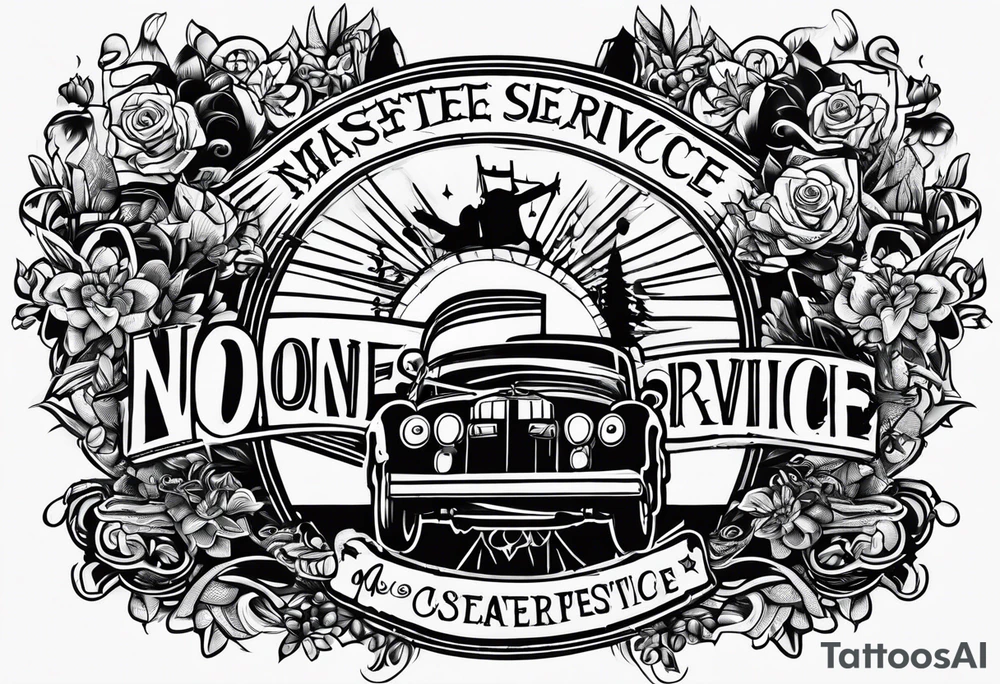 Text "no one service" tattoo idea