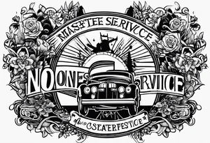 Text "no one service" tattoo idea