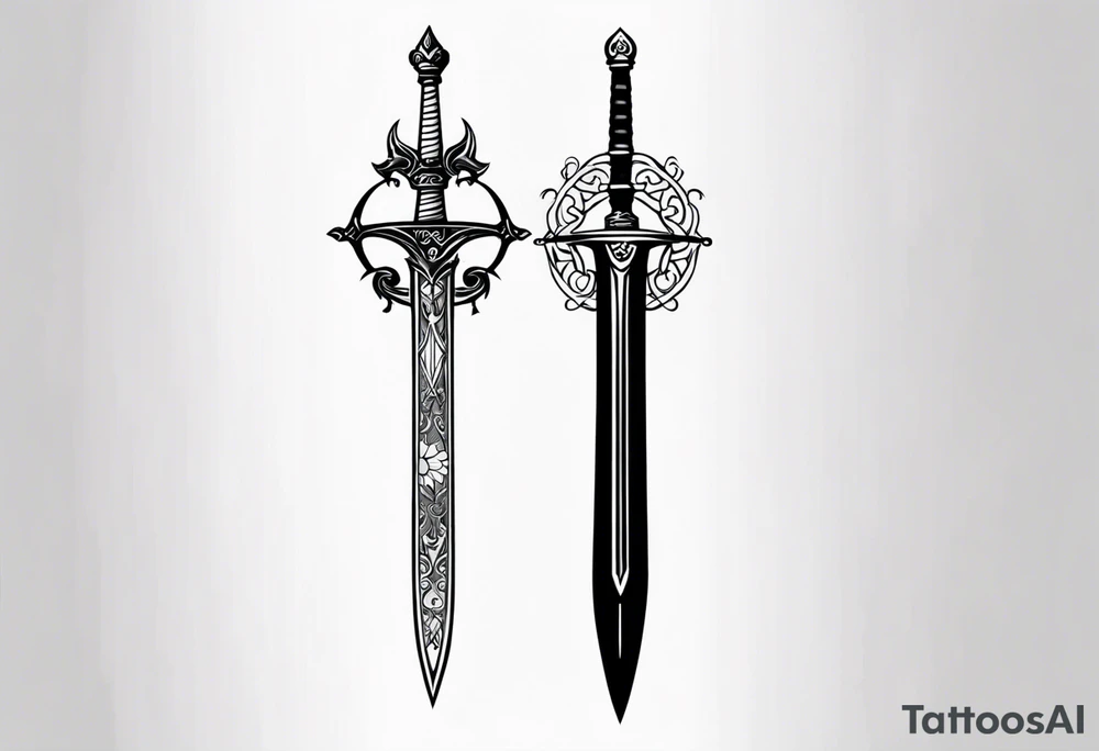 Einhander sword tattoo idea