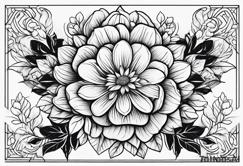 Flowers symbolizing gratitude tattoo idea