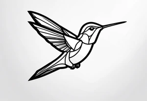 Hummingbird small tattoo idea